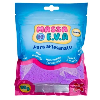 Massa de EVA Foamy para artesanato 50g Roxo 13010 Make +