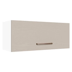Armário de Cozinha Aéreo 80 cm 1 Porta Basculante Branco/Crema Agata Madesa