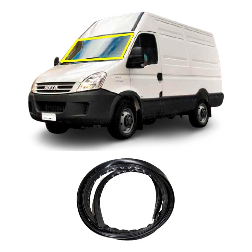 Borracha Parabrisa Vidro Dianteiro Iveco Daily 2007 A 2015
