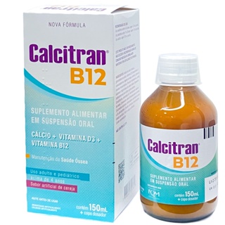 Calcitran B12 Solução Sabor Cereja Adulo e infantil 150ml em Oferta na Shopee
