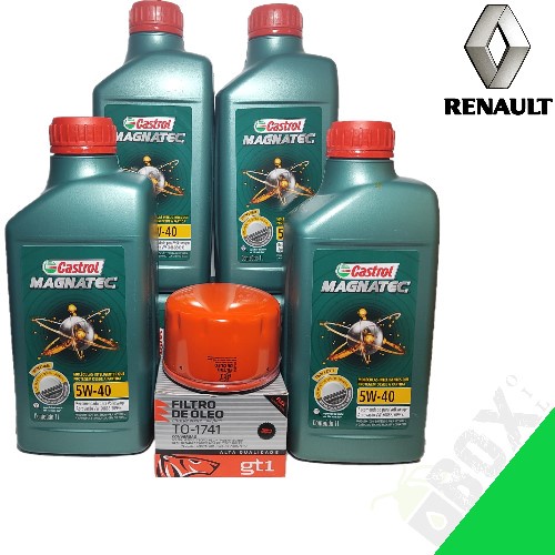 KIT TROCA LOGAN / SANDERO 1.6 , 8V 2007 > + FILTRO 5W40 CASTROL