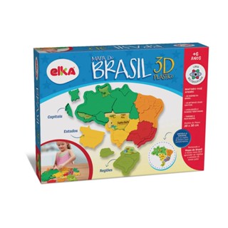 Mapa do brasil 3d plástico