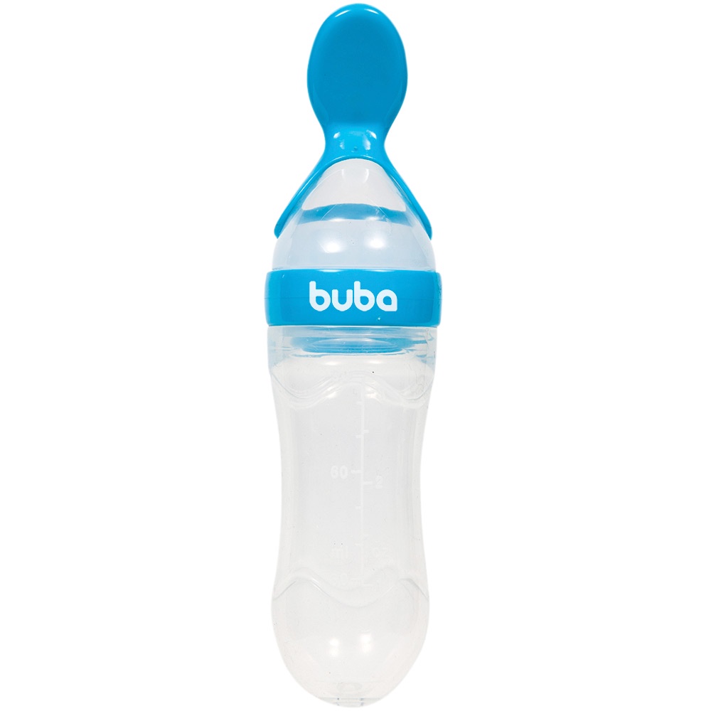 Colher Dosadora Mamadeira Buba Azul Silicone 90ml