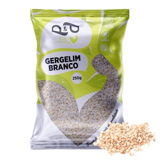 Gergelim Branco Despeliculado 250g - P&P em Oferta na Shopee