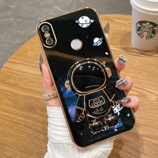 Estojo Impresso Nasa Xiaomi Redmi A1 2022 4G Nota 5 Pro Mi A1 A2 Suporte Para Astronauta Luxuoso Capa De Silicone De Alta Qualidade Câmera Eletroplatada