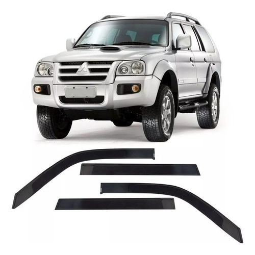Calha de Chuva Defletor Mitsubishi Pajero Sport 2000 a 2011 4 Portas Ecoflex