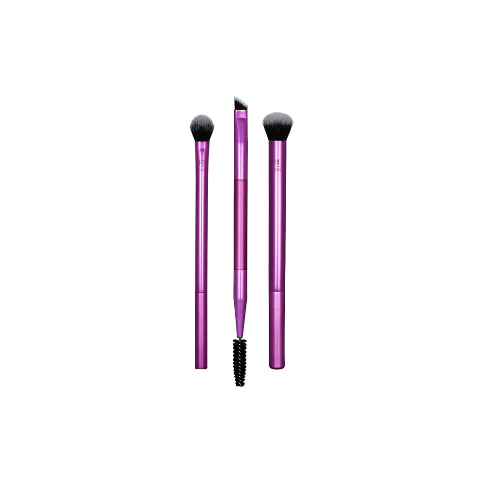 Real Techniques Eye Shade + Blend Kit de Pincéis para Maquiagem Roxo - Beauty