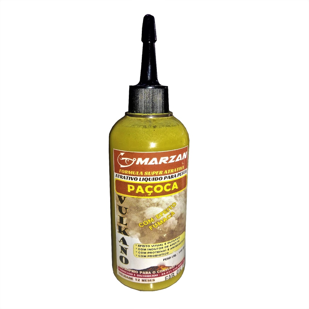 Vulkano - Atrativo Liquido  Para Pesca Sabor: Paçoca+1 furadinha paçoca