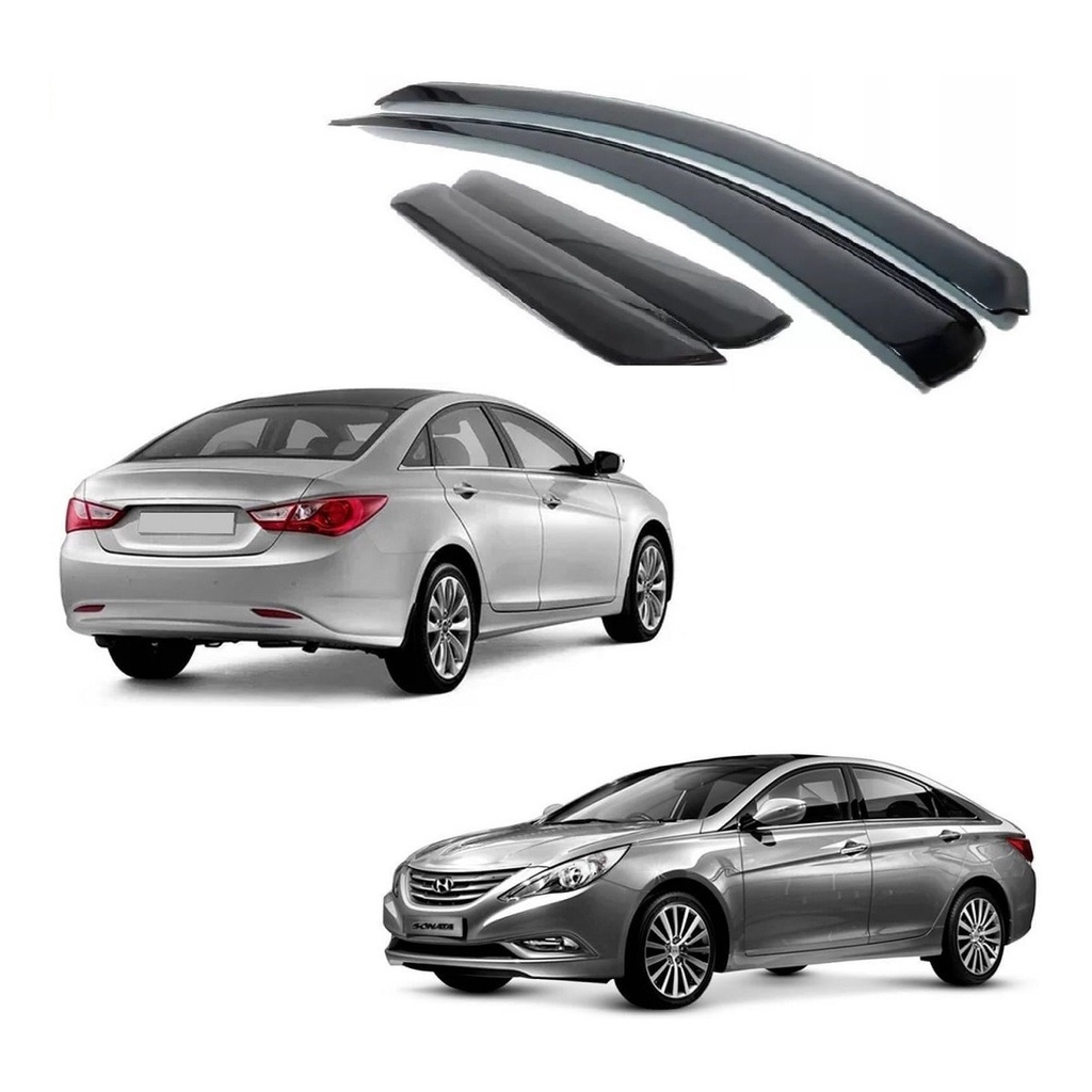 Calha De Chuva Defletor Hyundai Sonata 2011 A 2015 4 Portas Fume Tiger H8050