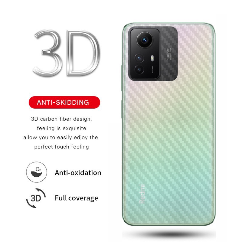 Xiaomi Redmi Note 12S Película Protetora De Fibra De Carbono Para 12 4G 11 Pro Plus + 5G 10 9 Max 9S 10S 11S Prime 10C 12C 10A Adesivo Protetor De Tela Traseira Com Filme