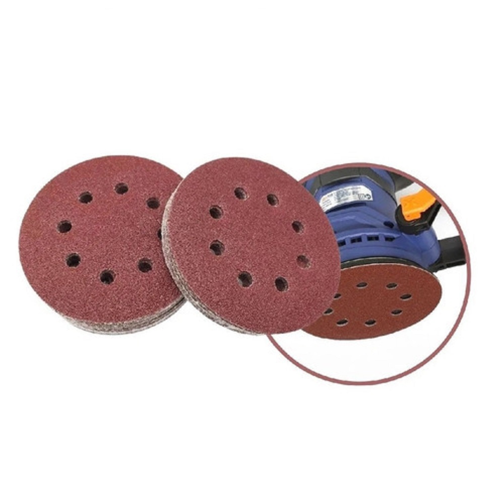 DISCO LIXA 125MM (05 ) 8FUROS P/LIX EXCENTRICA 5 UNID. GR220 MTX 738099 P220 em Oferta na Shopee