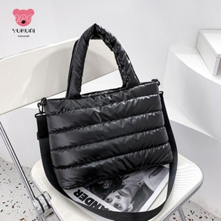 Yukukuasdo Puffer Tote Bag School Leve Para Bolsa De Mão Escritório Ombro