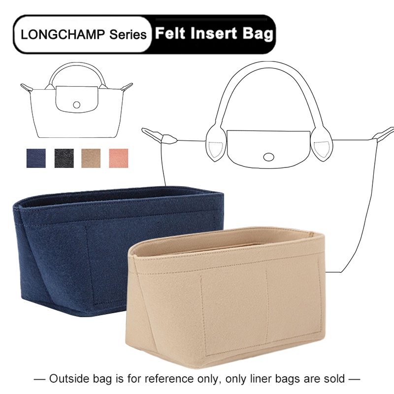 EverToner Bolsa Interna De Feltro Para LONGCHAMP LE PLIAGE Series mini XS Sml De Inserção Organizadora Acessórios em Oferta na Shopee