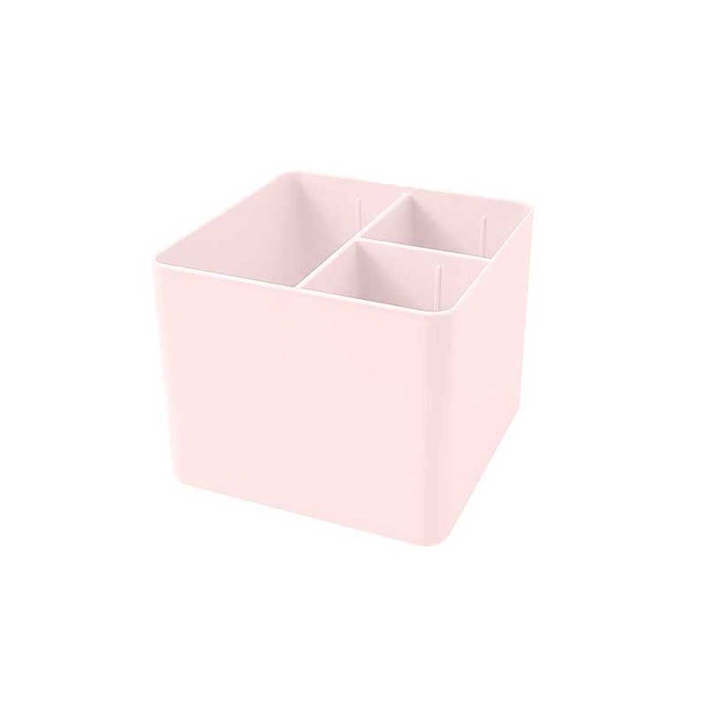 PORTA OBJETOS ROSA CLARO COM 3 DIVISORIAS