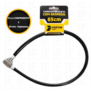 Trava Tranca Cadeado Grosso Bike E Moto Segredo 650x10mm