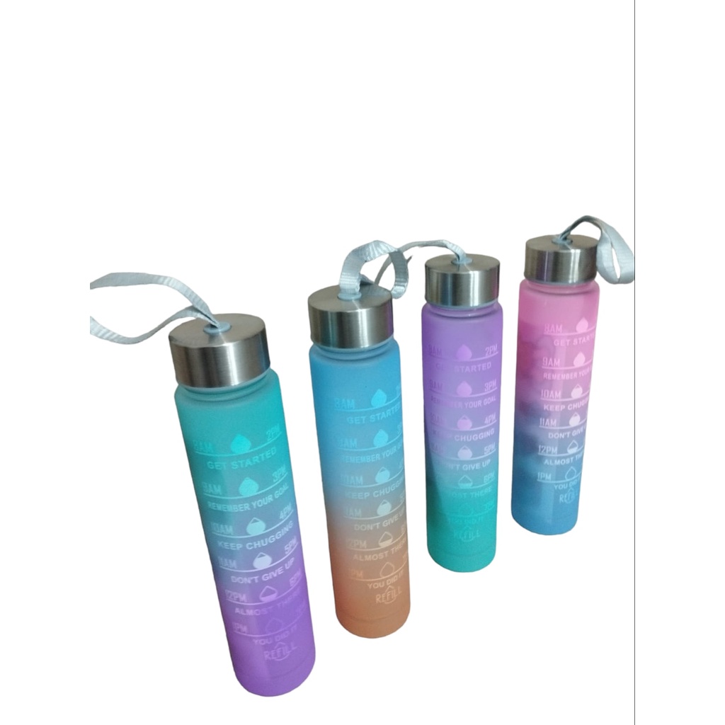 Garrafa De Água com Adesivo 2 D Motivacional De Capacidade Portátil De 300ML Em Dégradé