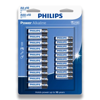 Pilha Alcalina Philips AAA Palito 10 unidades e Pilha AA Pequena 10 unidades em Oferta na Shopee
