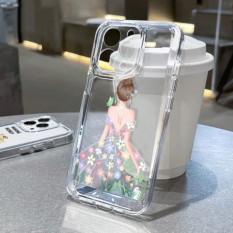 Capa De TPU Transparente Macia Para Samsung Galaxy A14 A34 A54 A13 A23 A33 A53 A73 A32 A52S A72 S23 S24 Ultra S22 Plus S21 S20 S23 FE Nota 20 Espaço