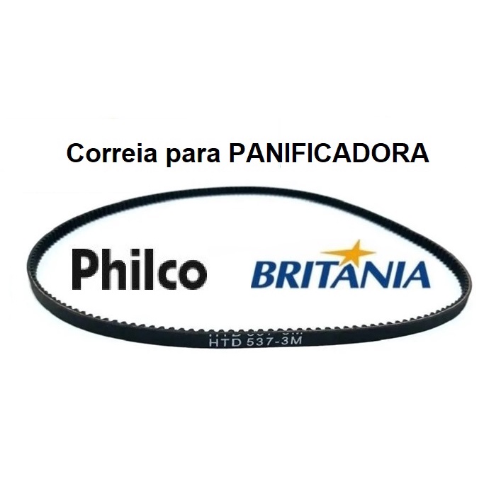 Correia dentada 537 S3 para PANIFICADORA Britânia e Philco Larg 7,9 mm Original