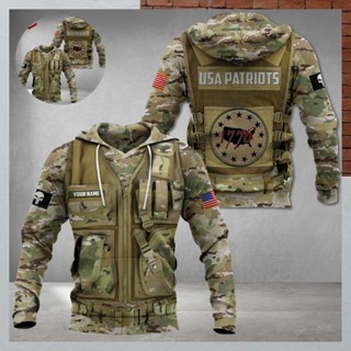 Eua Patriota Dos 1776 Skull American flag Nome Personalizado 3d Capuz Moletom