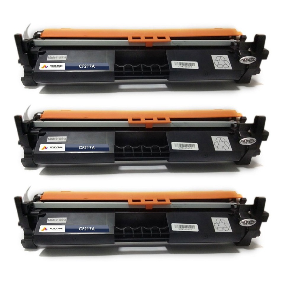 Kit 3x Toner Compatível P/ Hp Cf217a Cf217 217a M102w M130a Pro M130A MFP