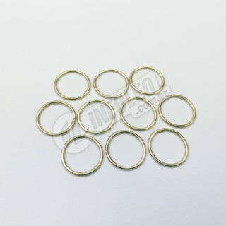 Argola de Metal 12mm Latonada Dourada Aberta P/ Chaveiro - 10 unidades