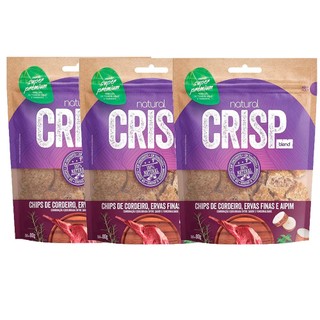 Kit 3 Un. Petisco Snack Natural Crisp Para Cães Chips Cordeiro, Ervas Finas e Aipim 80g em Oferta na Shopee