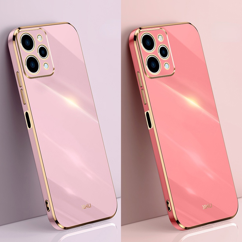 Proteção Da Lente Câmera De Revestimento Quadrado De Luxo Do Telefone TPU Soft Para Xiaomi Redmi 12 em Oferta na Shopee