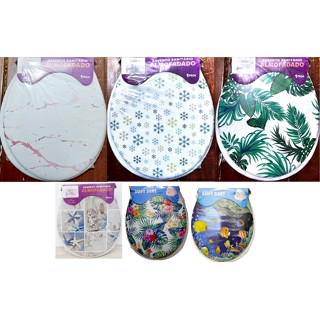 Tampa De Vaso Assento Sanitário almofada acolchoado Universal Oval Colorido Estampado