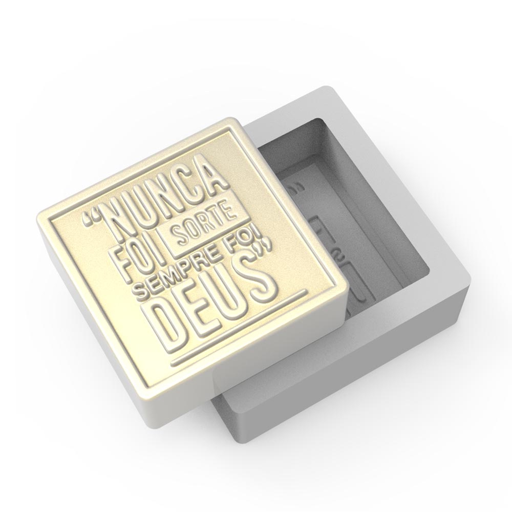 Forma de Silicone Quadrada Nunca Foi Sorte Sempre Foi Deus em Oferta na Shopee