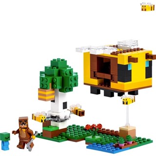 Compatível com Lego Minecraft 21241 Bee Hut Hut Educacional Infantil Montado em Bloco de Brinquedos Brinquedos Presentes para Meninos