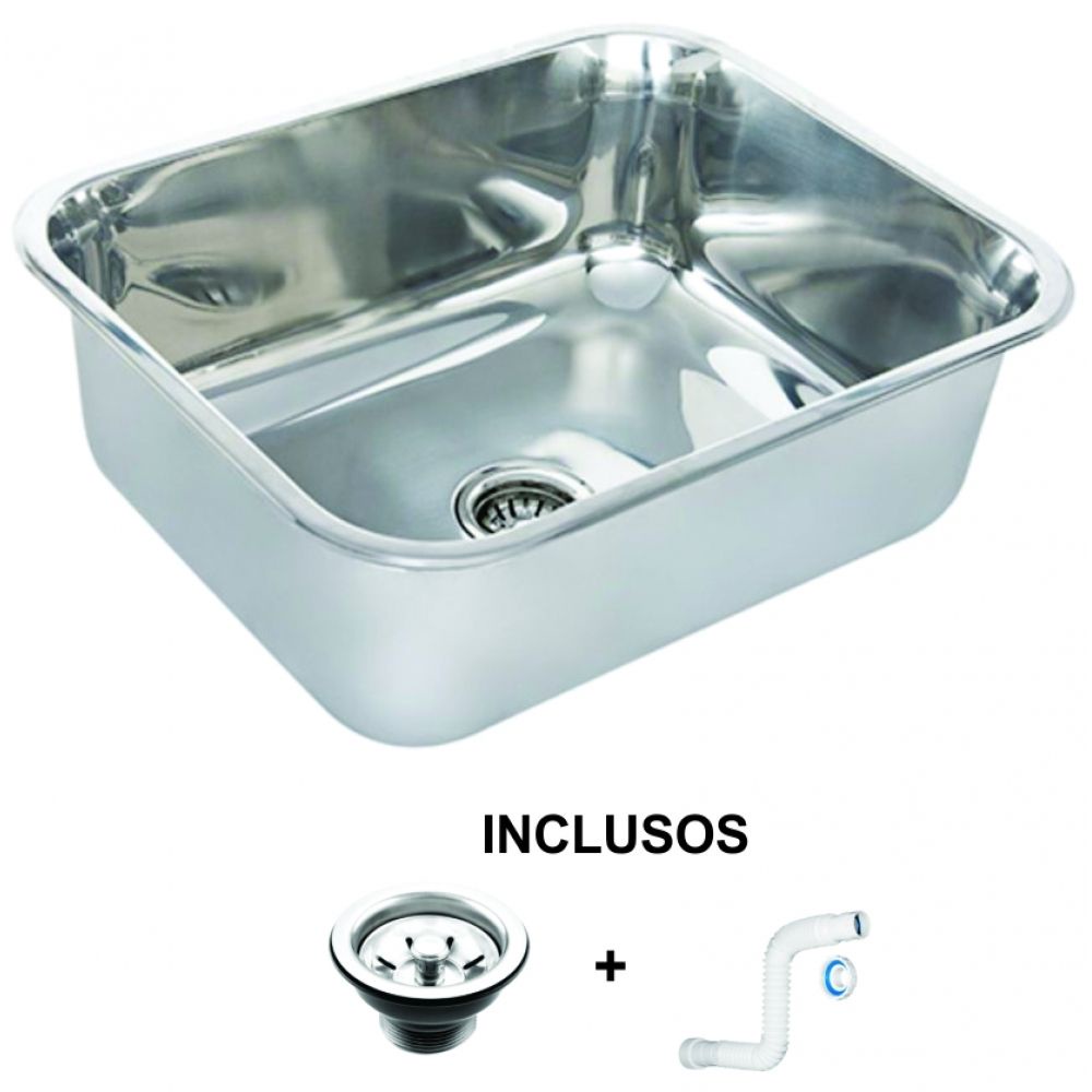 Cuba industrial 50X40X20 inox 304 + Válvula e sifão