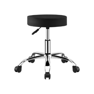 Cadeira Mocho Giratório S/ Encosto Estética Massagista Tatuador Base Cromada