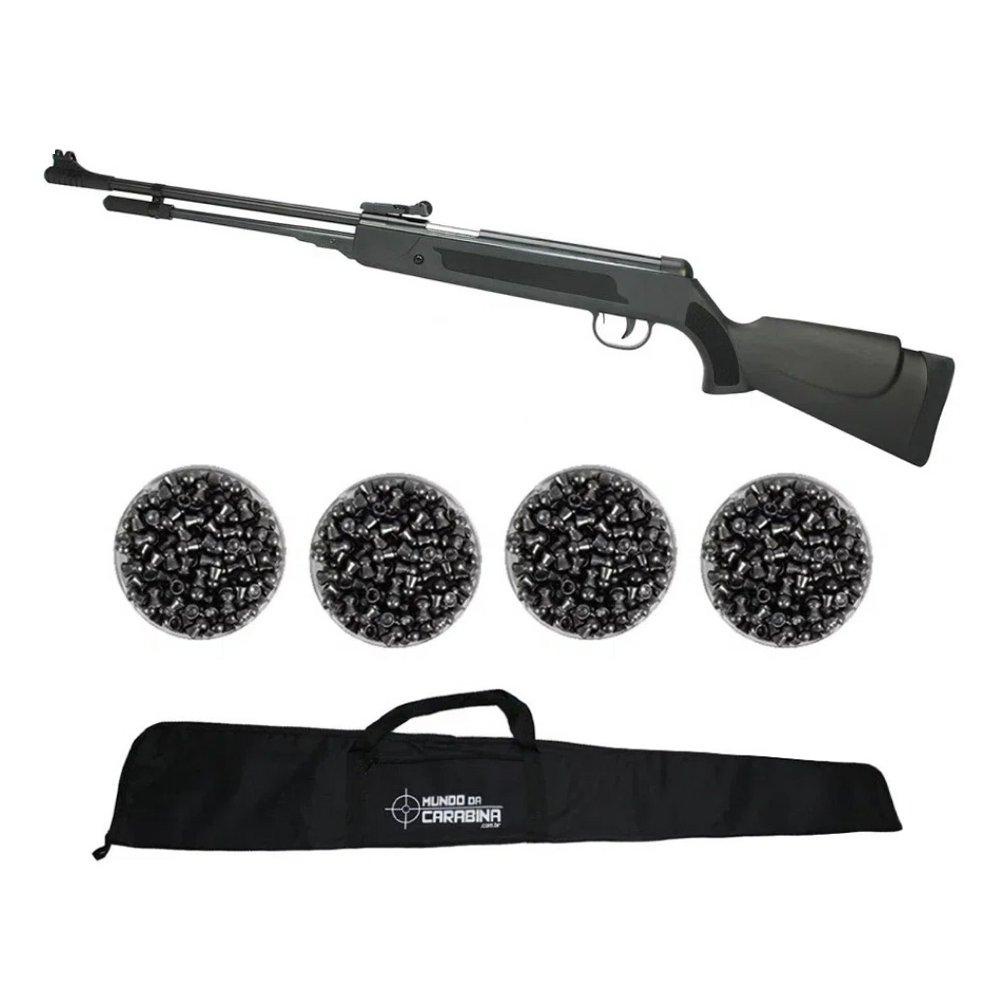 Carabina De Pressão Spring Black Cal 5,5mm + Capa +