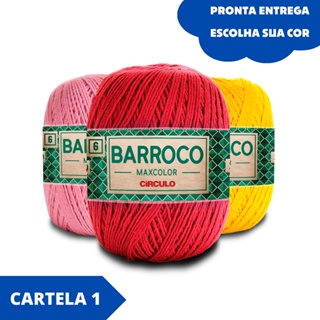 Barbante Barroco MAXCOLOR Espessura Nº 6 - 400g e 452 metros em Oferta na Shopee