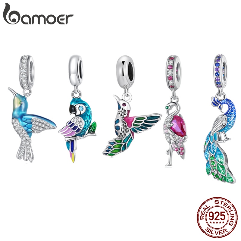 Bamoer 925 Sterling Silverr Venda A Quente De Pássaros Pingentes Acessórios De Moda Para Presentes Femininos