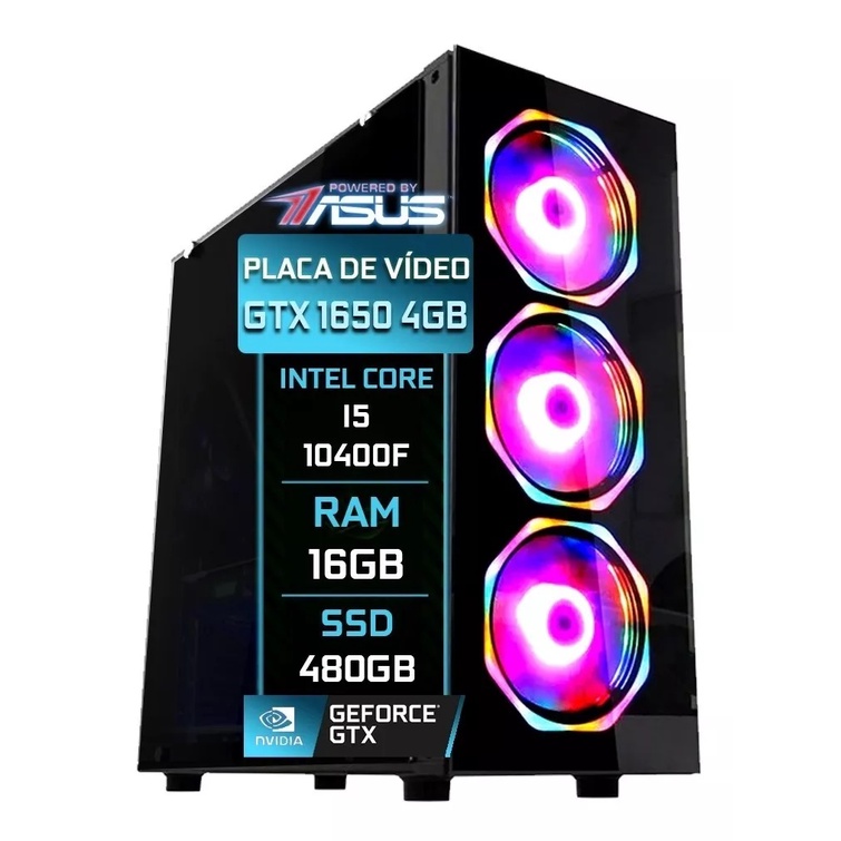 Pc Gamer Asus Intel I5 10400f 16gb Gtx 1650 Ssd 480gb
