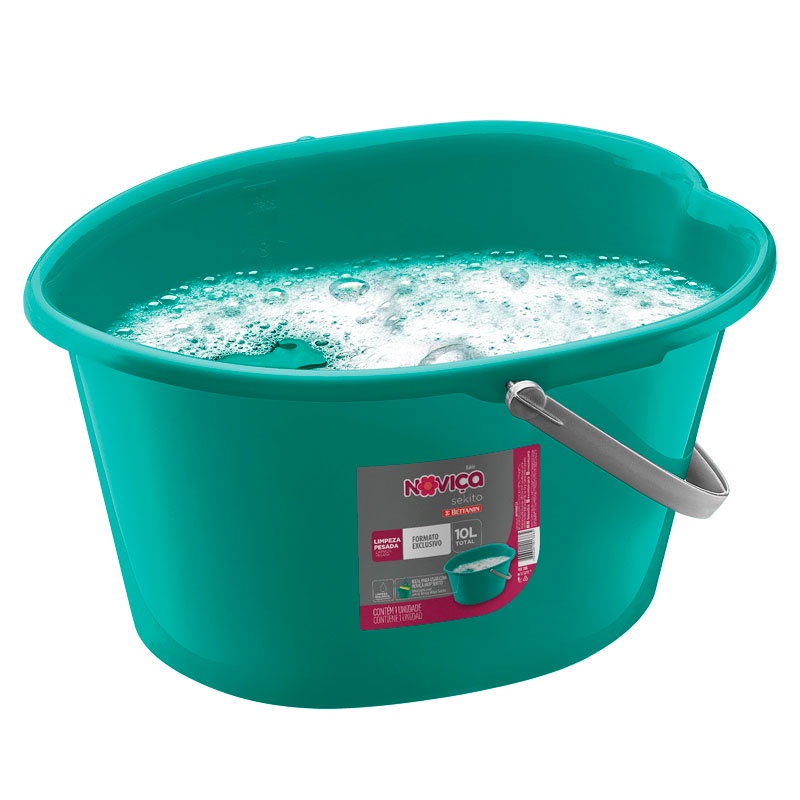 Balde Noviça sekito plástico 10 litros 1386 Bettanin em Oferta na Shopee