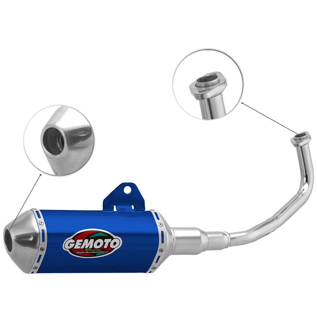 Escapamento Escape Gemoto Racing 3 Trioval Para Moto Pcx Cromado em Oferta na Shopee