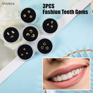 thickca 3pcs Fashion Tooth Jewelry Ornament Com Box Teeth Gem Beauty Diamond br