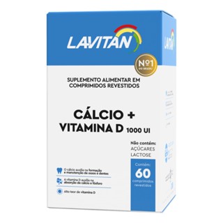 Vitamina D Lavitan 1000 Ui Cálcio Com 60 Comprimidos