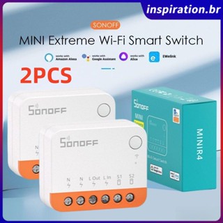 2pcs SONOFF Mini R4 WiFi Smart Switch 2 Way Controle Extremo Suporte De Relé Doméstico Inteligente R5 S-MATE Voz Para Alexa Alice Google Home