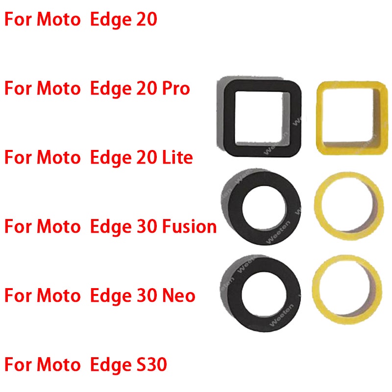 Vidro Da Lente Traseira Câmera Para A Motorola MOTO Edge 20 Pro S 20Lite 30 Fusion 30 Neo S30 Adesivo