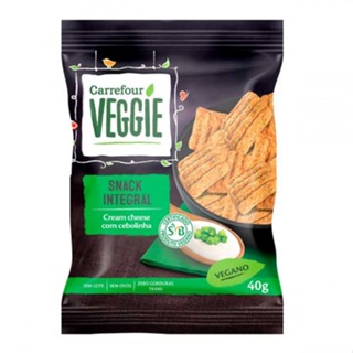 Biscoito Salgado Integral Cream Cheese e Cebolinha Carrefour Veggie 40 g