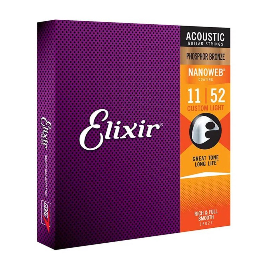 Encordoamento Violão Aço 011 Elixir Phosphor Bronze 16027 Made in USA