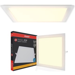 Plafon Embutir 24w Led Quadrado Painel Spot Luminaria Avant
