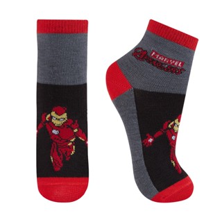 Par Meias Infantil Vingadores Avenger Marvel Cano Curto Trifil