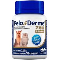 Suplemento Vitaminico Pelo &amp; Derme 750 - 30 Capsulas Vetnil Omega 3 E 6