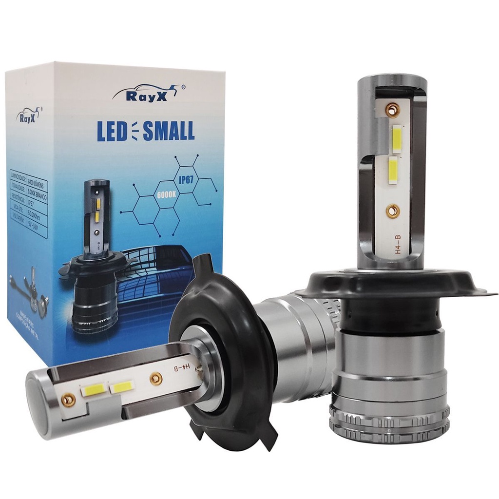 Kit Mini Ultra Led Small RayX 8400 Lumens 45W 6000K H4 em Oferta na Shopee