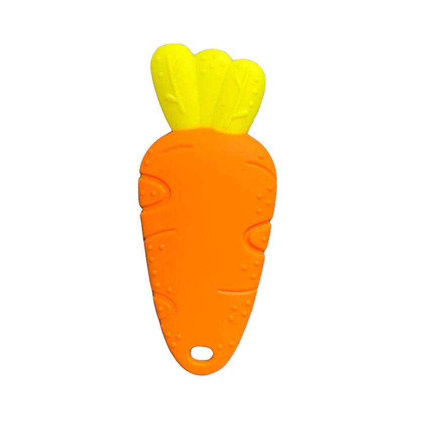 Mordedor Sensorial de Silicone Cenoura Macio Laranja Love em Oferta na Shopee